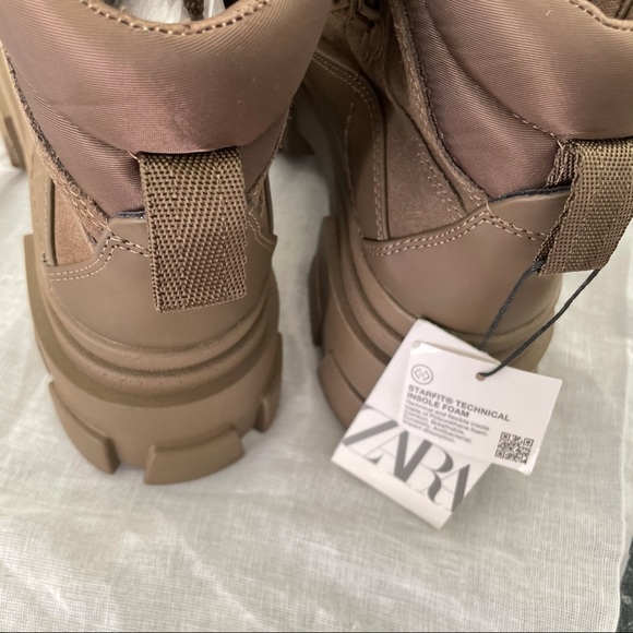 ZARA HIKING BOOTS IN OLIVE GREEN/ KHAKI GREEN - Picture 13 of 16
